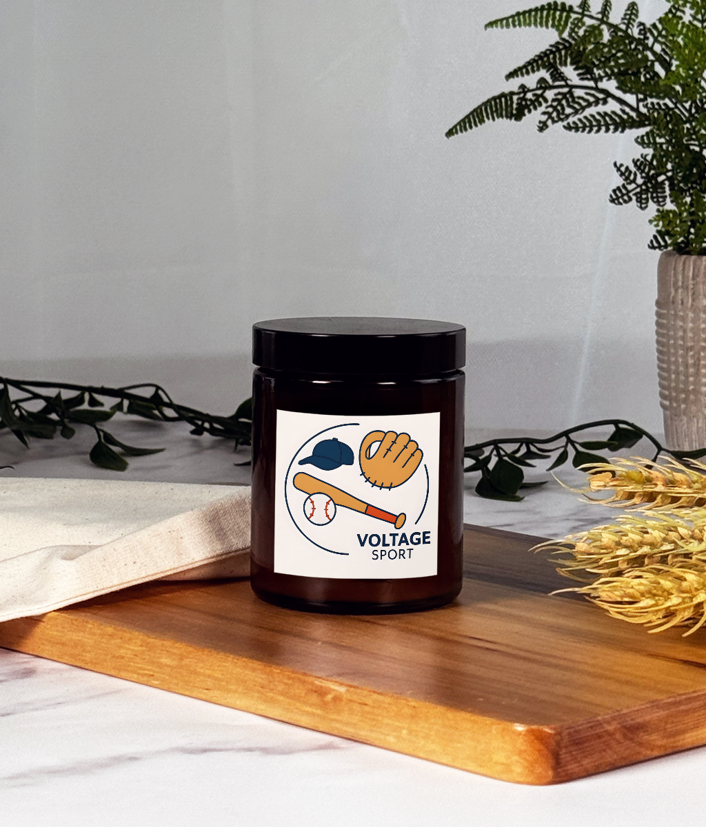 Baseball Illustrated Candle