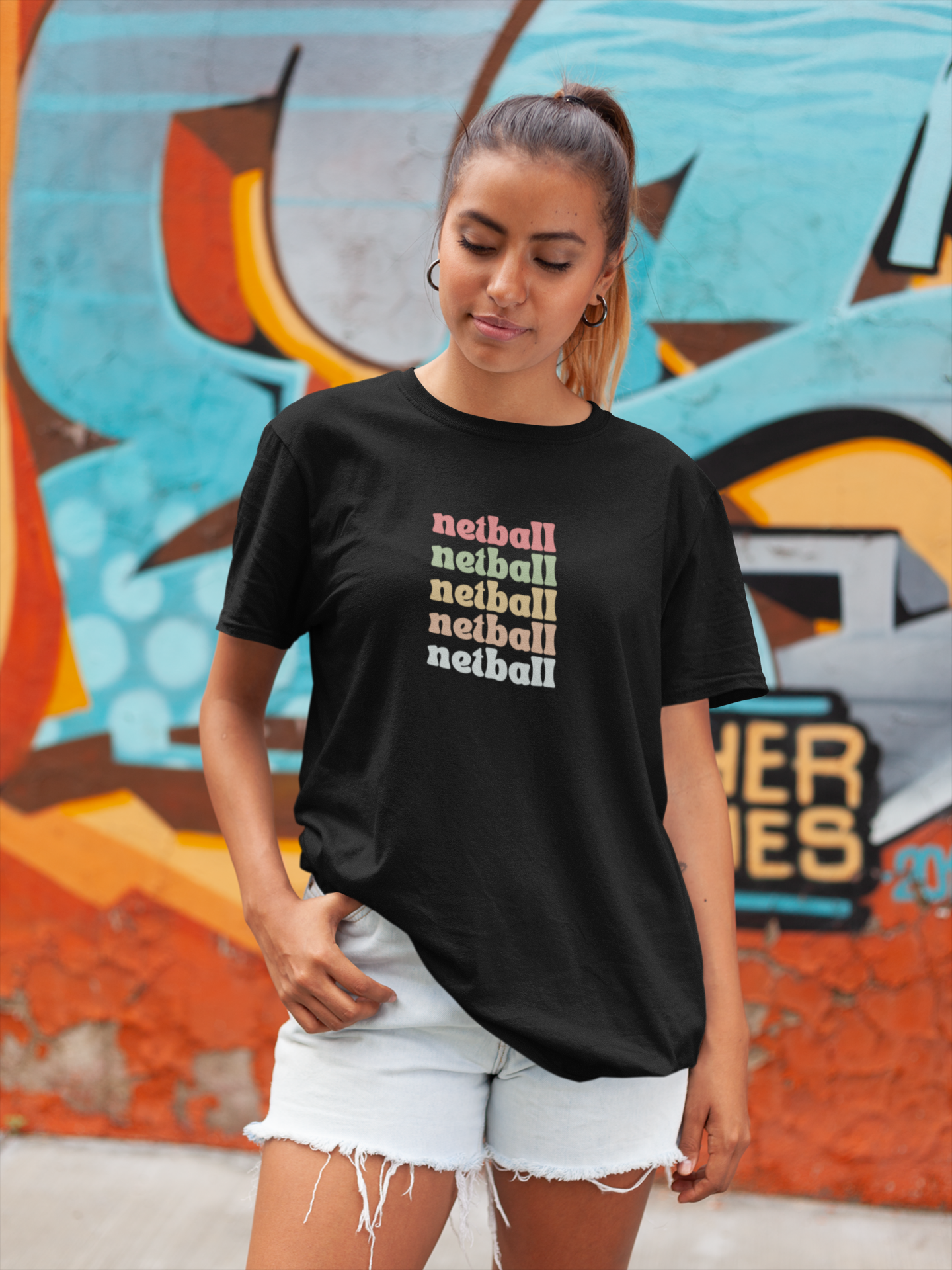 Retro Style Netball T-Shirt