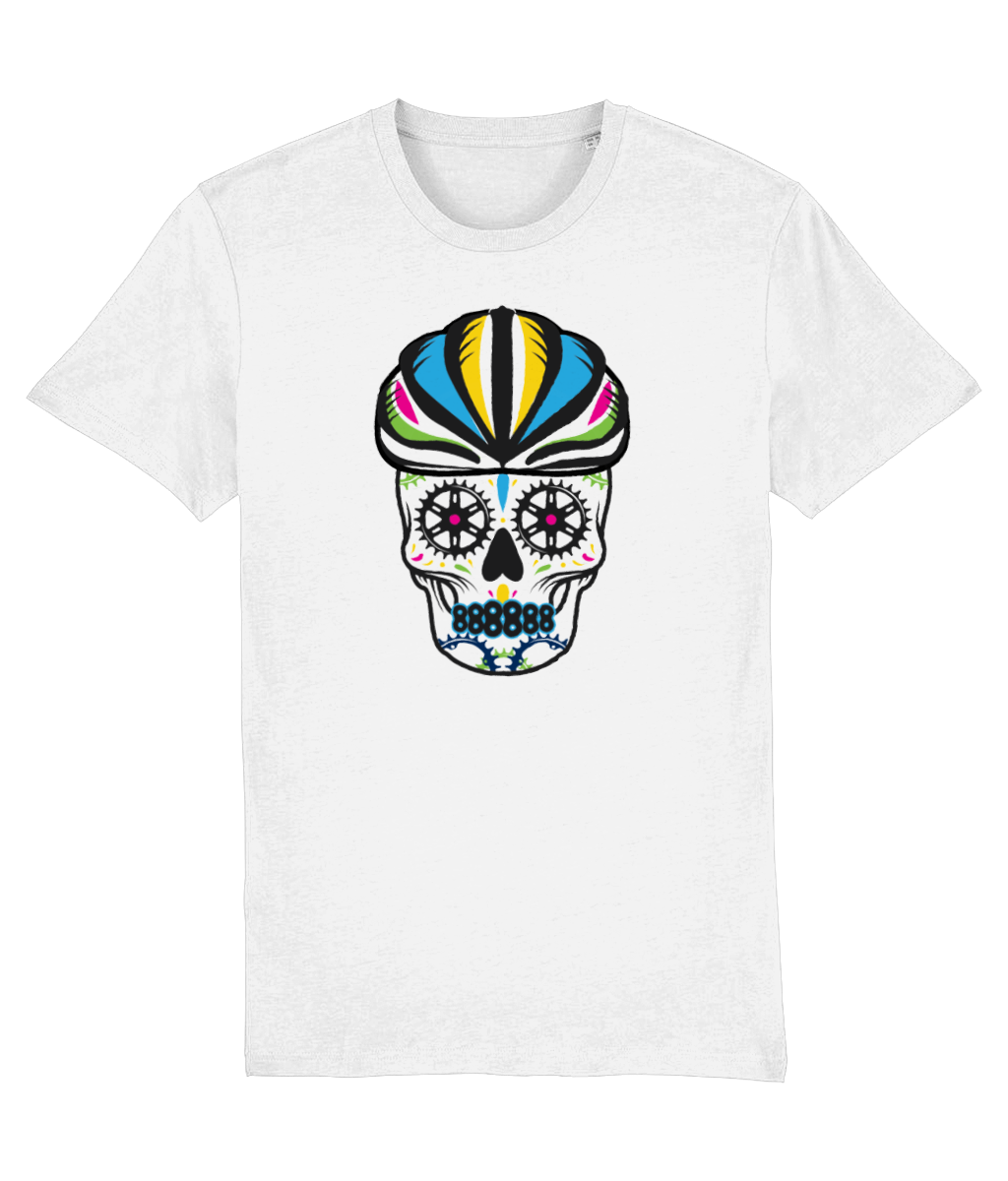 Colourful Cyclist Sugar Skull T-Shirt
