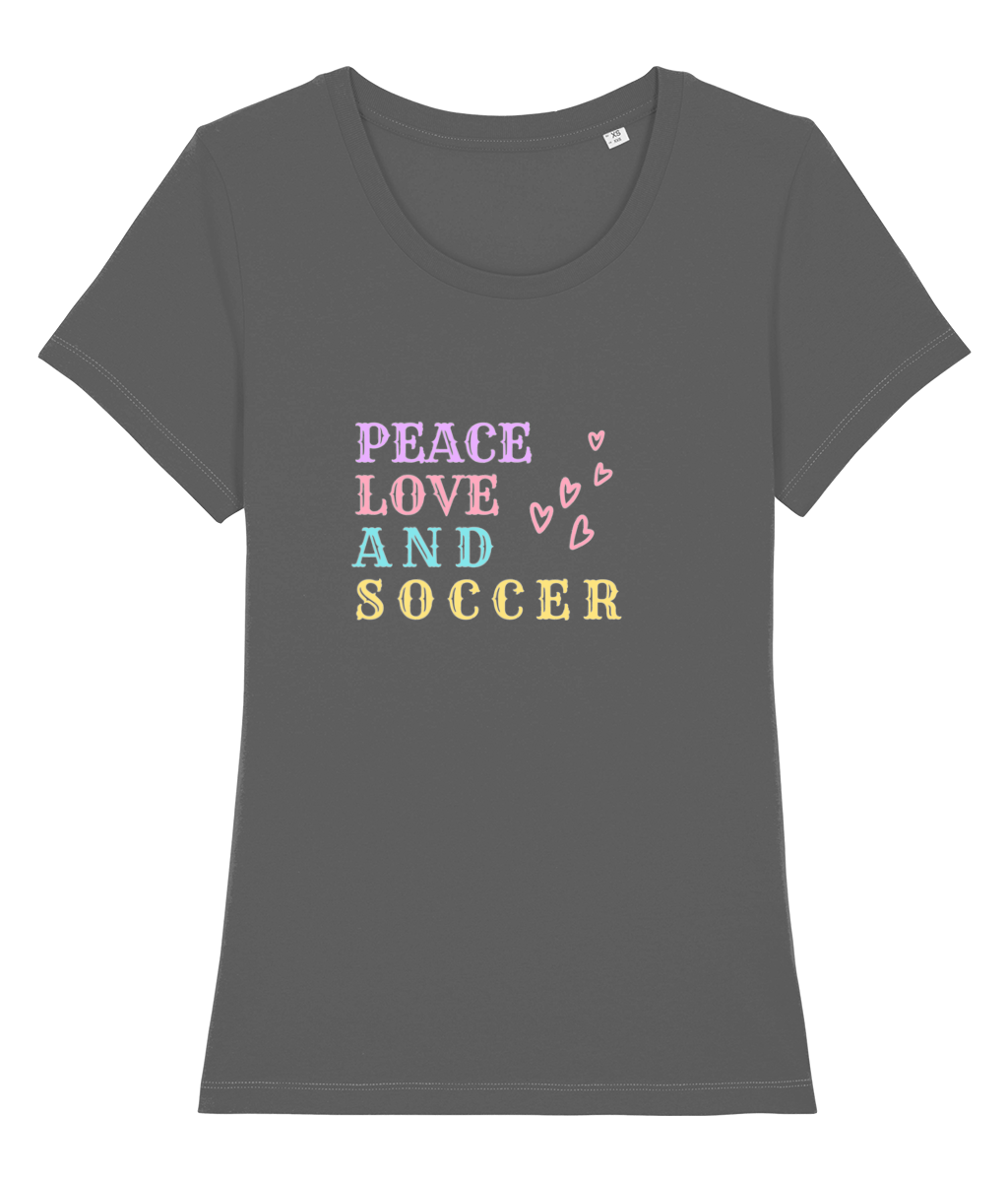 Peace Love And Soccer Women's T-Shirt