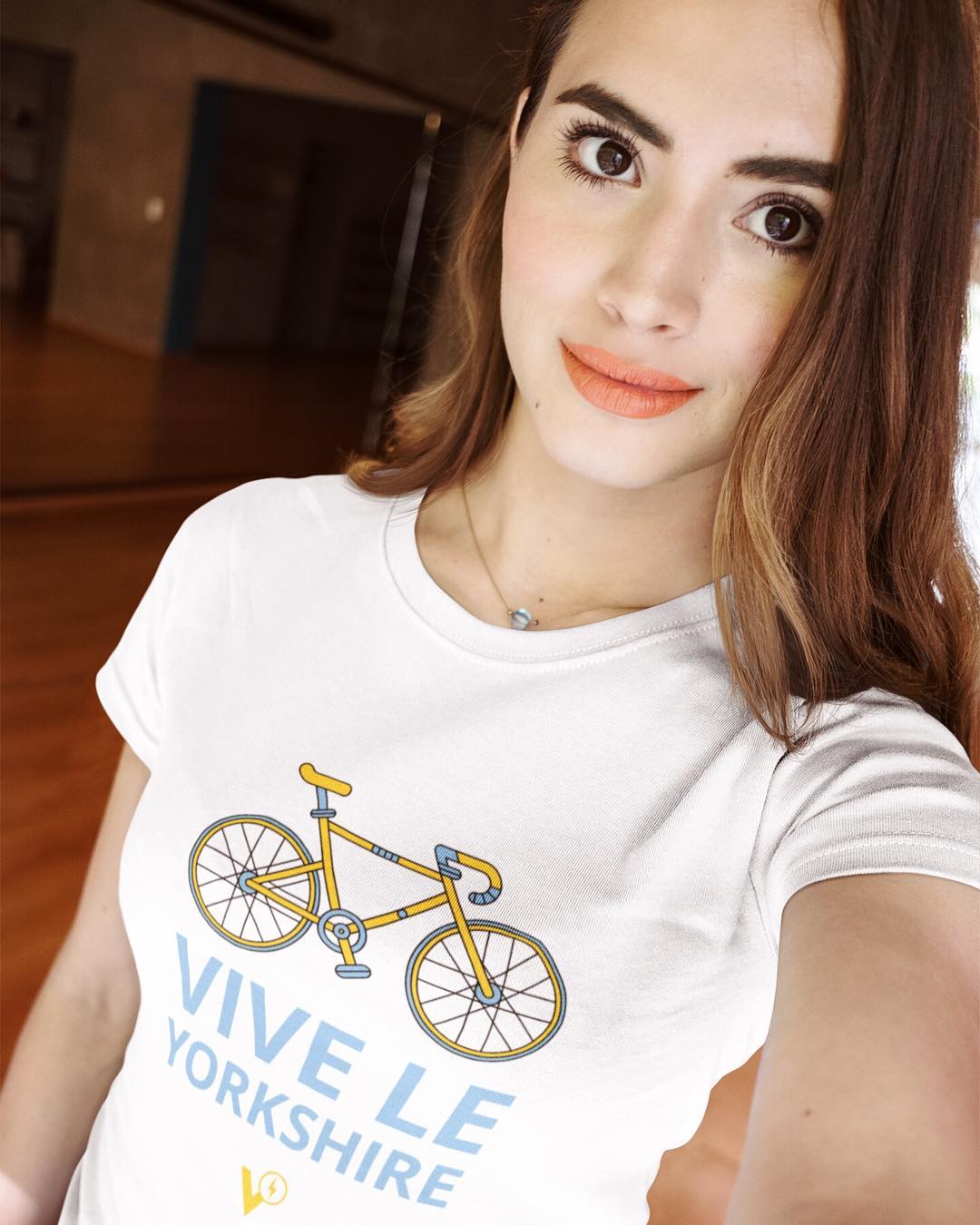 VIVE LE YORKSHIRE WOMEN'S WHITE CYCLING T-SHIRT