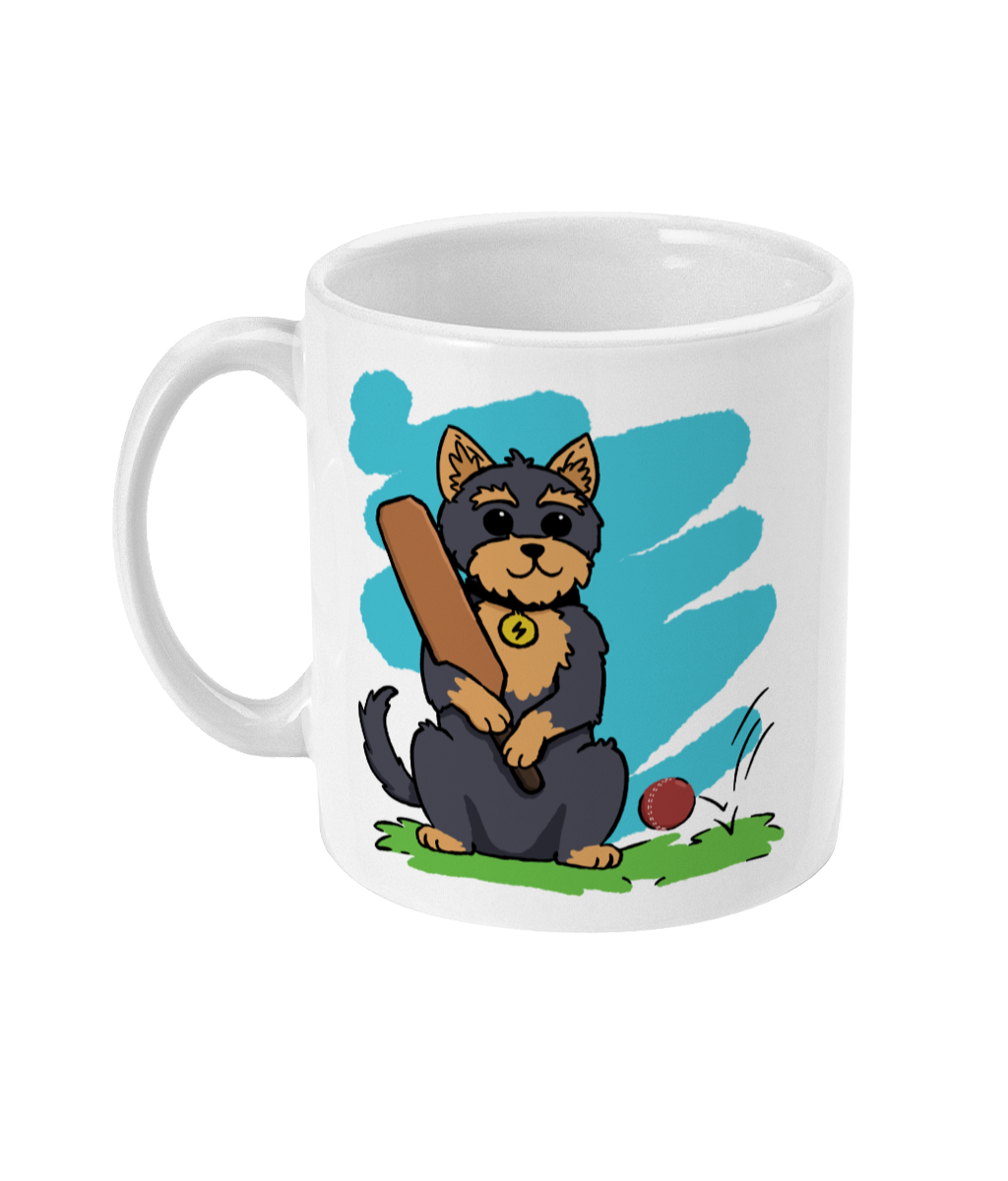 Yorkie Cricket Mug