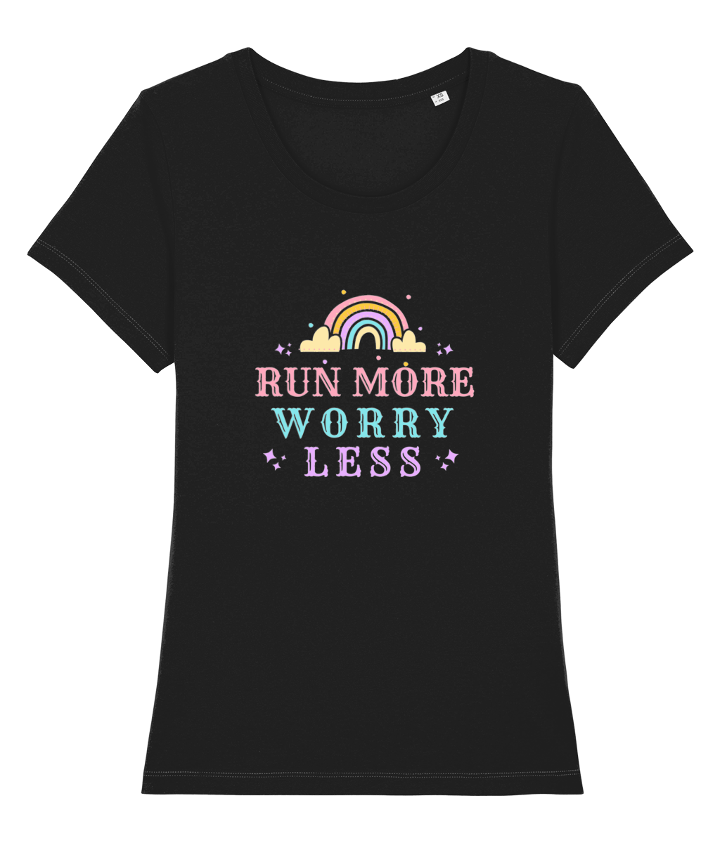 Run More Worry Less Women's Running T-Shirt