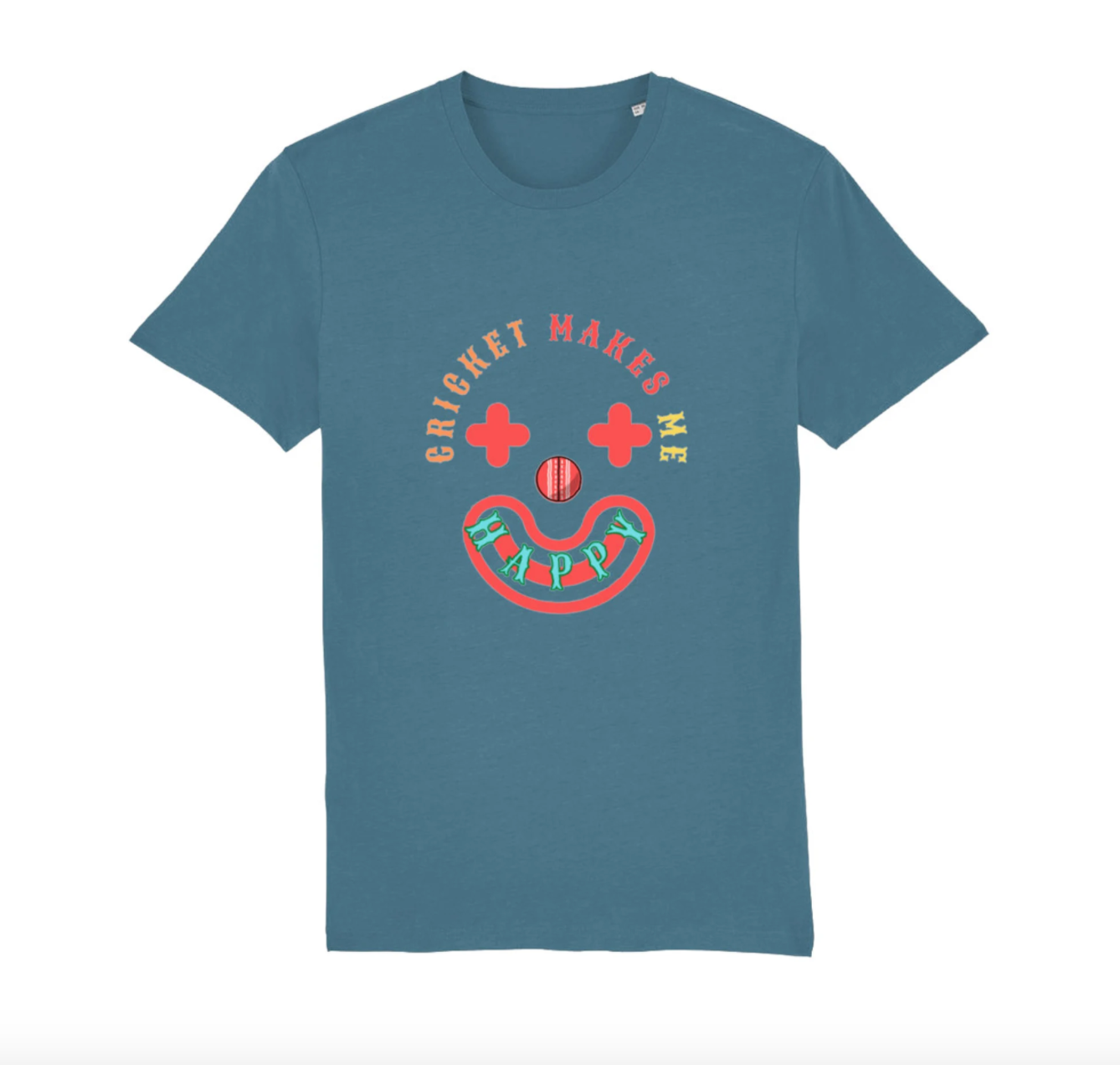 Cricket Makes Me Happy Men's T-Shirt