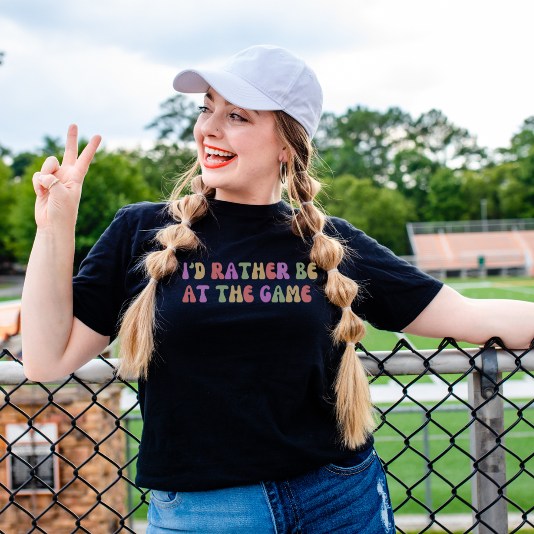 I'd Rather Be At The Game Women's Retro T-Shirt