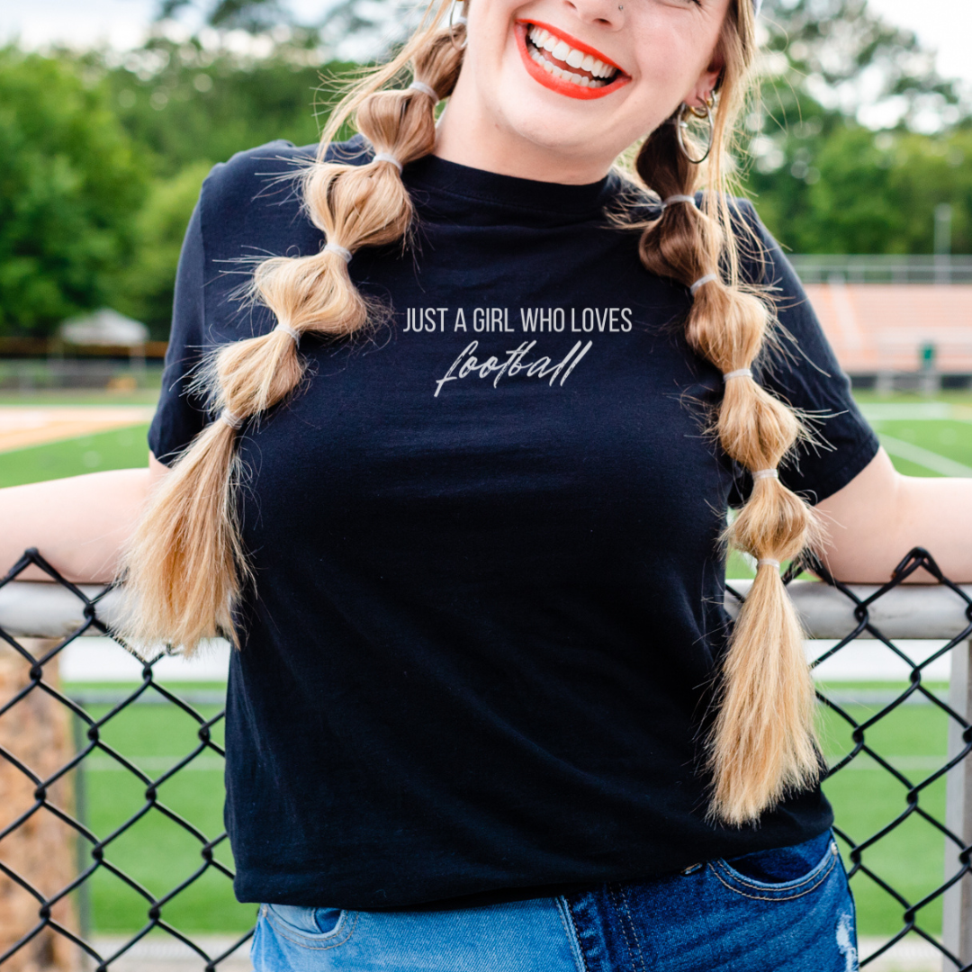 Girl Who Loves Football T-Shirt