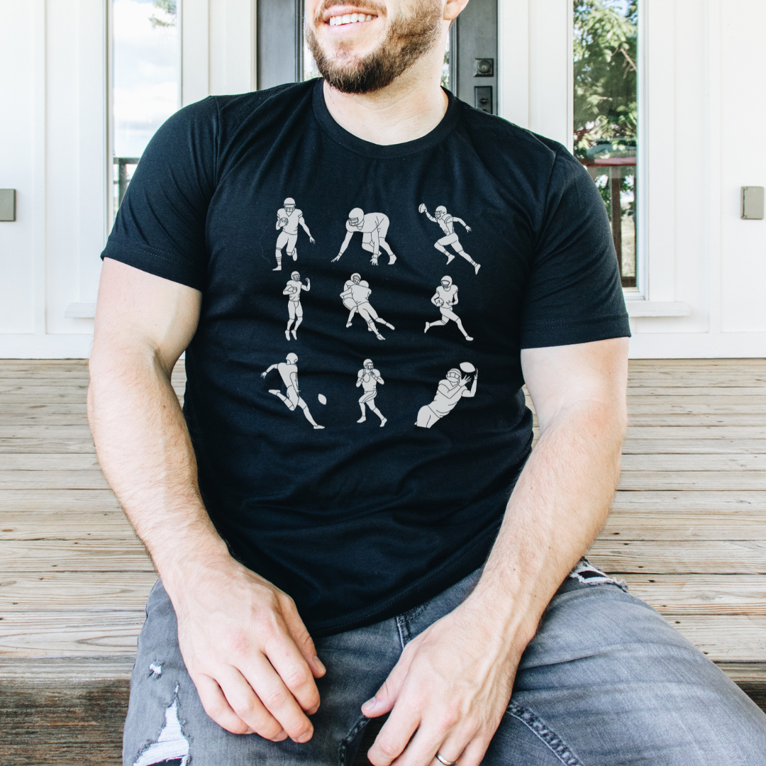 Multiple American Football Player T-Shirt