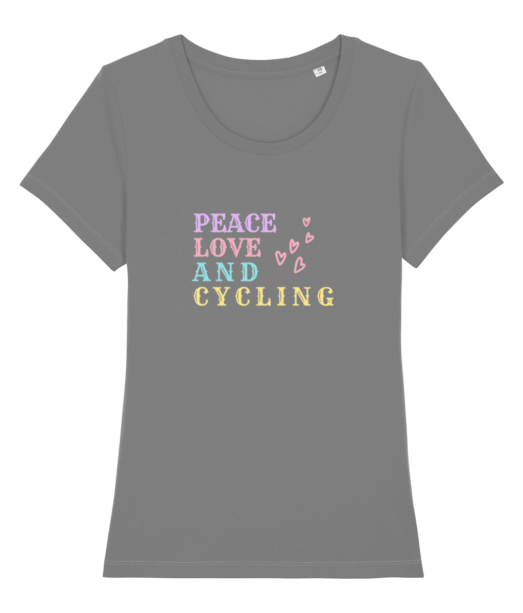 Peace Love and Cycling Women's T-Shirt