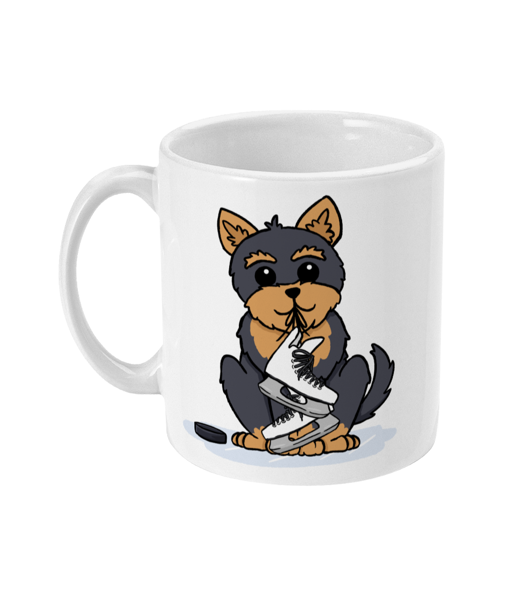 Yorkie Ice Hockey Mug
