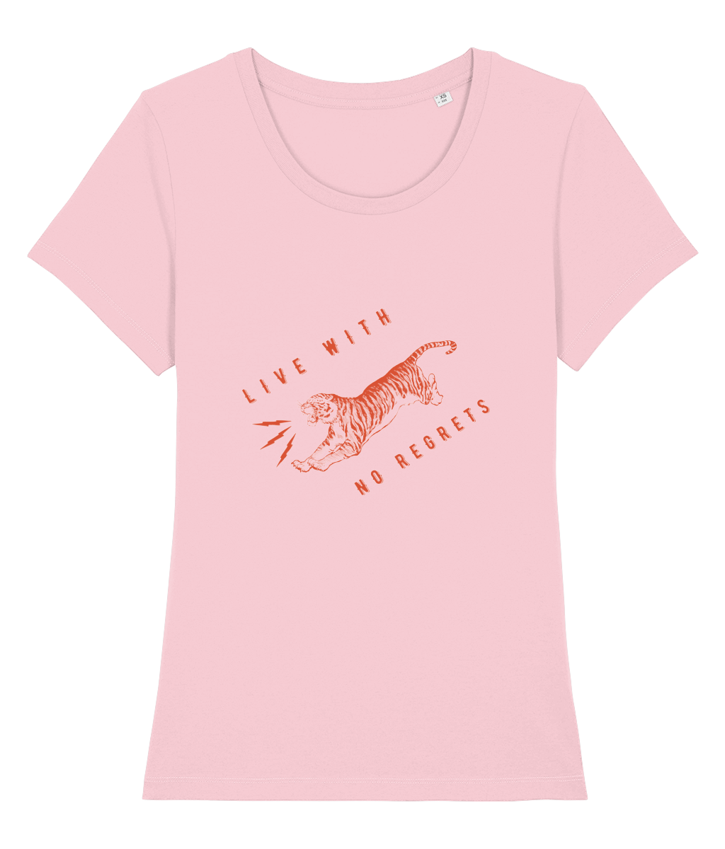 Live with no regrets womens tshirt