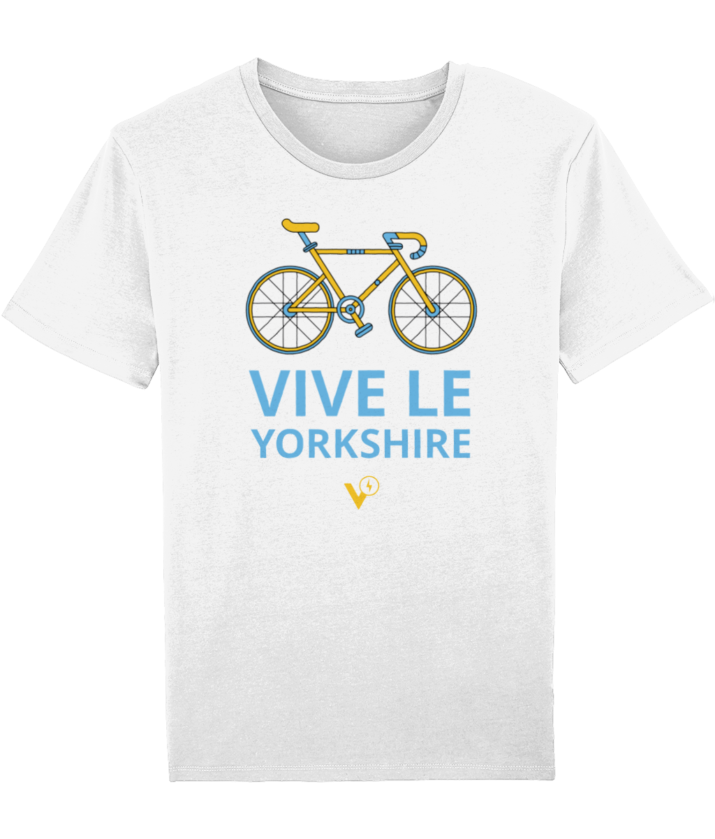 VIVE LE YORKSHIRE MENS WHITE CYCLING T-SHIRT