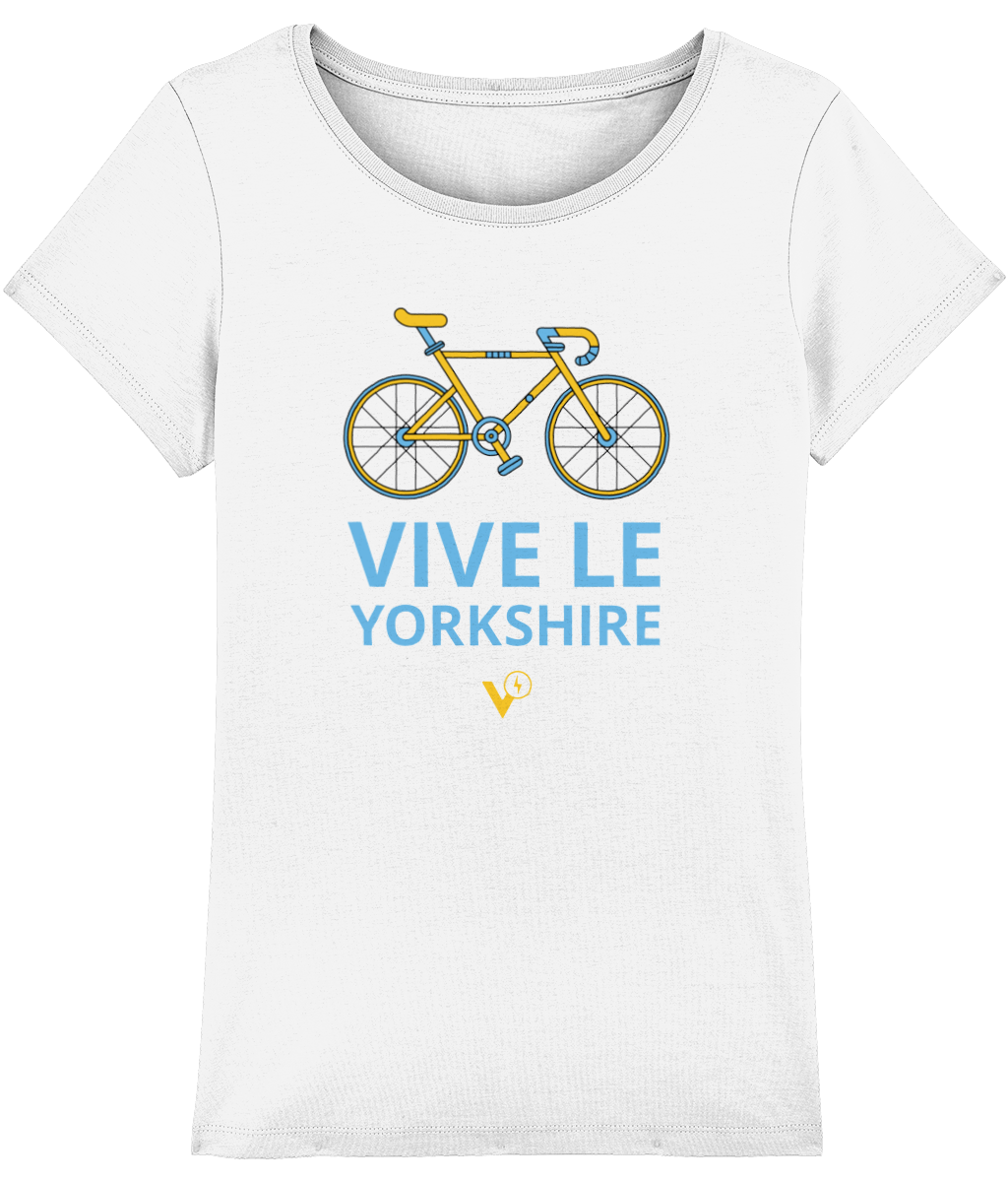 VIVE LE YORKSHIRE WOMEN'S WHITE CYCLING T-SHIRT