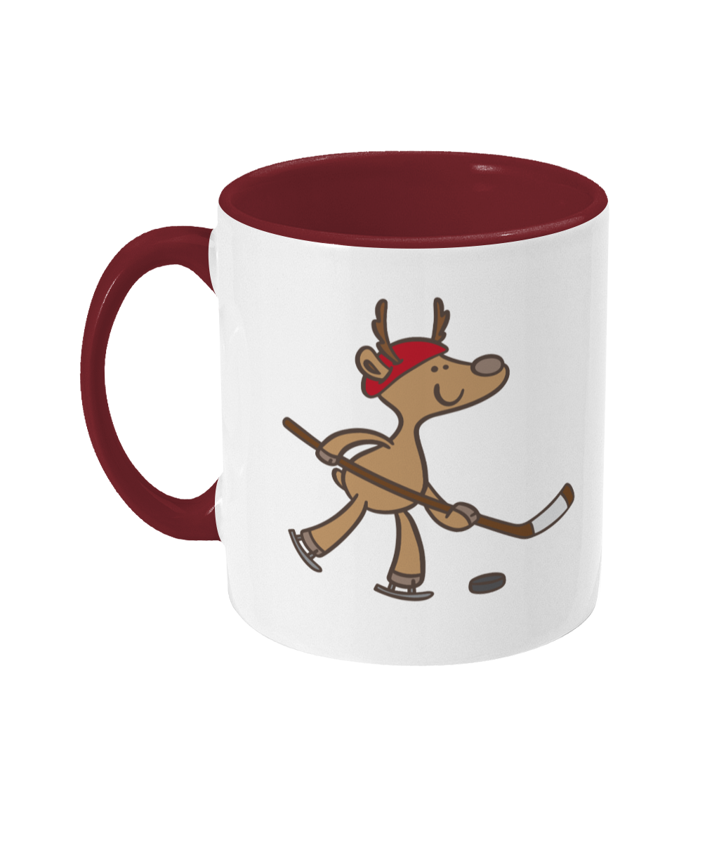 Reindeer Hockey Mug