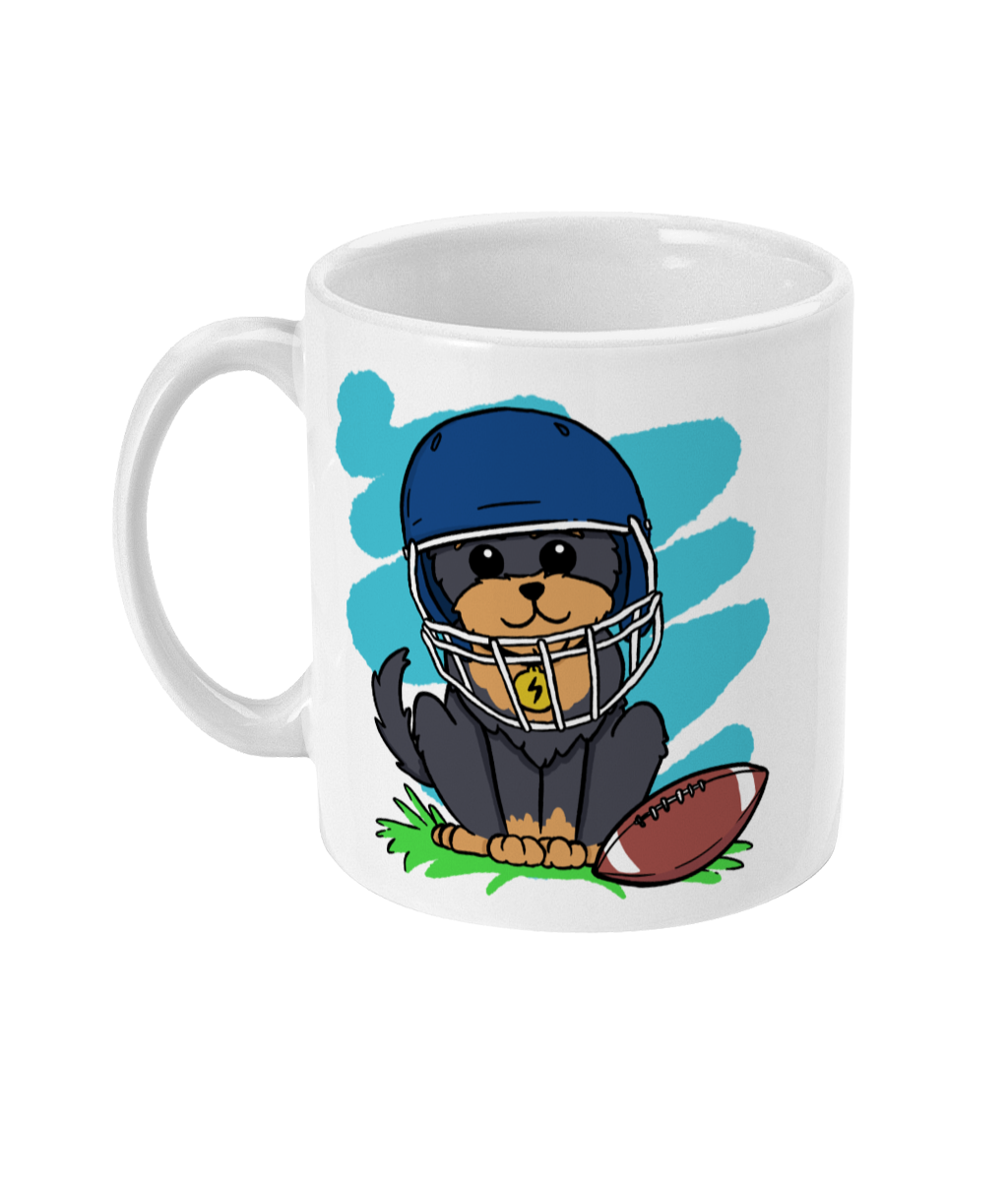 Yorkie NFL Mug