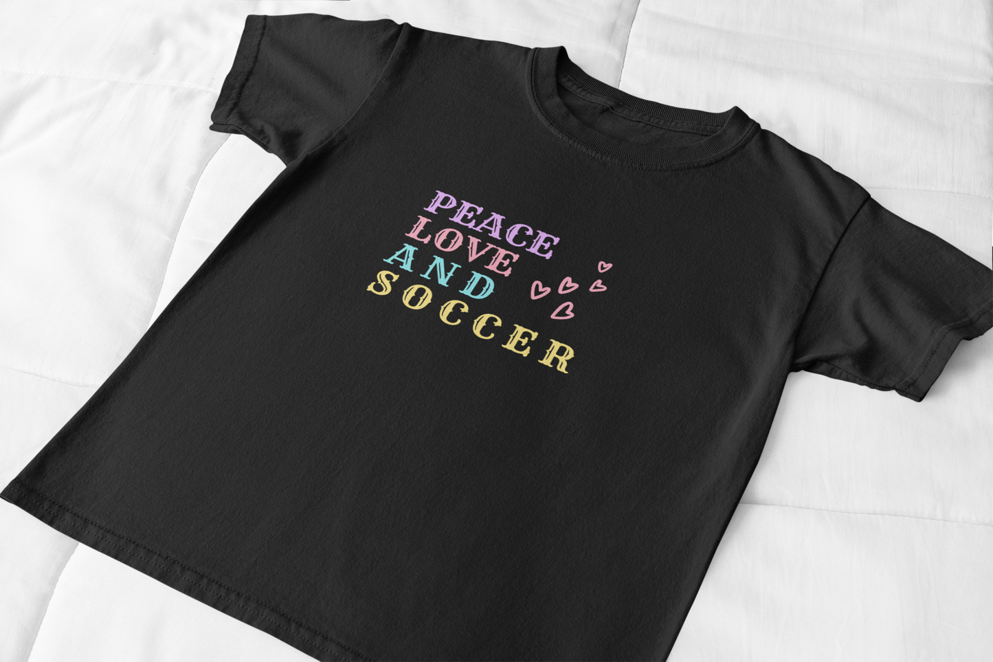 Peace Love and Soccer T-Shirt