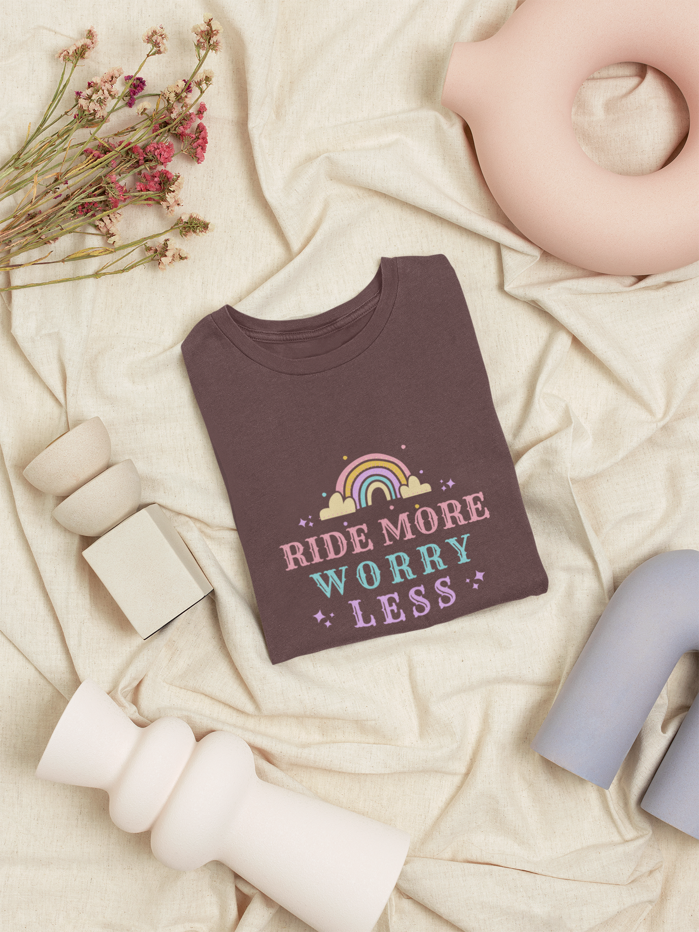 Ride More Worry Less Women's Cycling T-Shirt