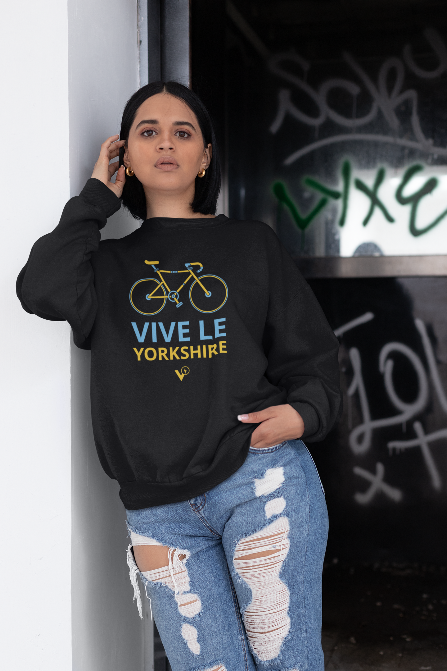 VIVE LE YORKSHIRE WOMEN'S CYCLING SWEATSHIRT