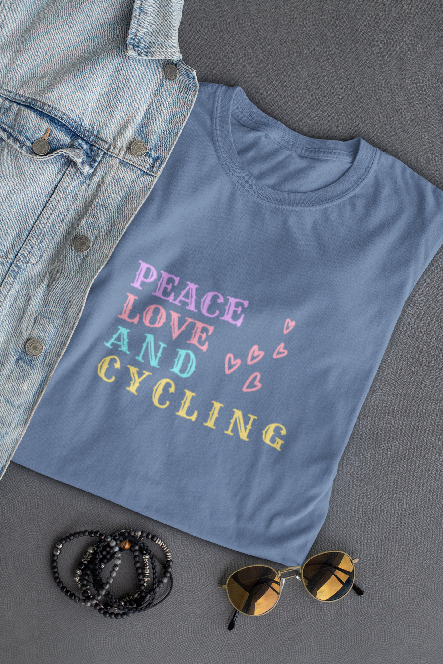 Peace Love and Cycling Men's T-Shirt