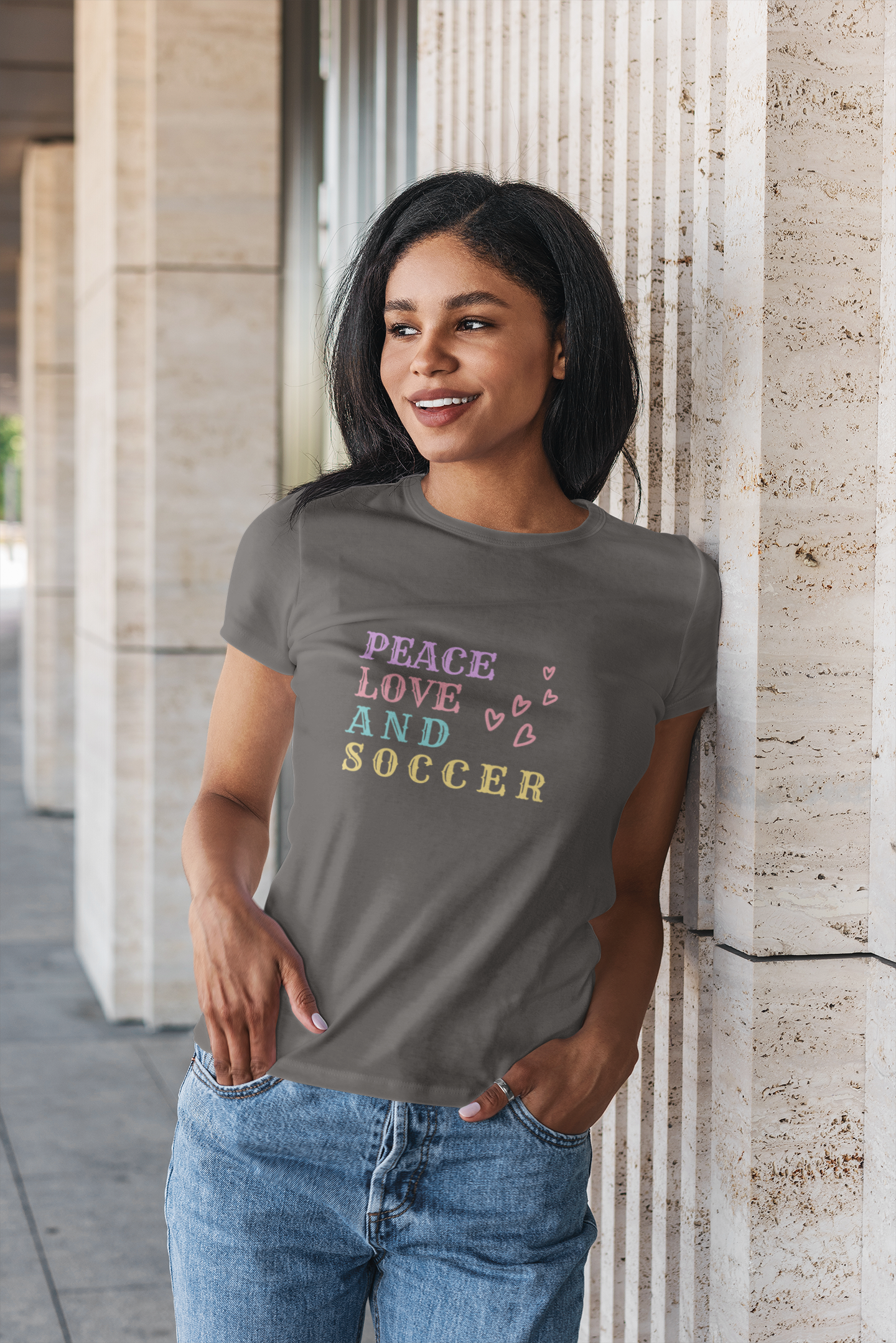 Peace Love And Soccer Women's T-Shirt