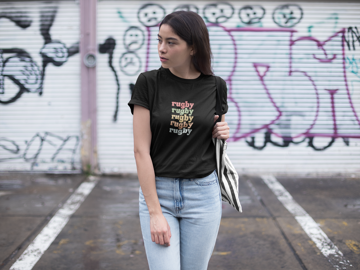 Retro Style Rugby T-Shirt