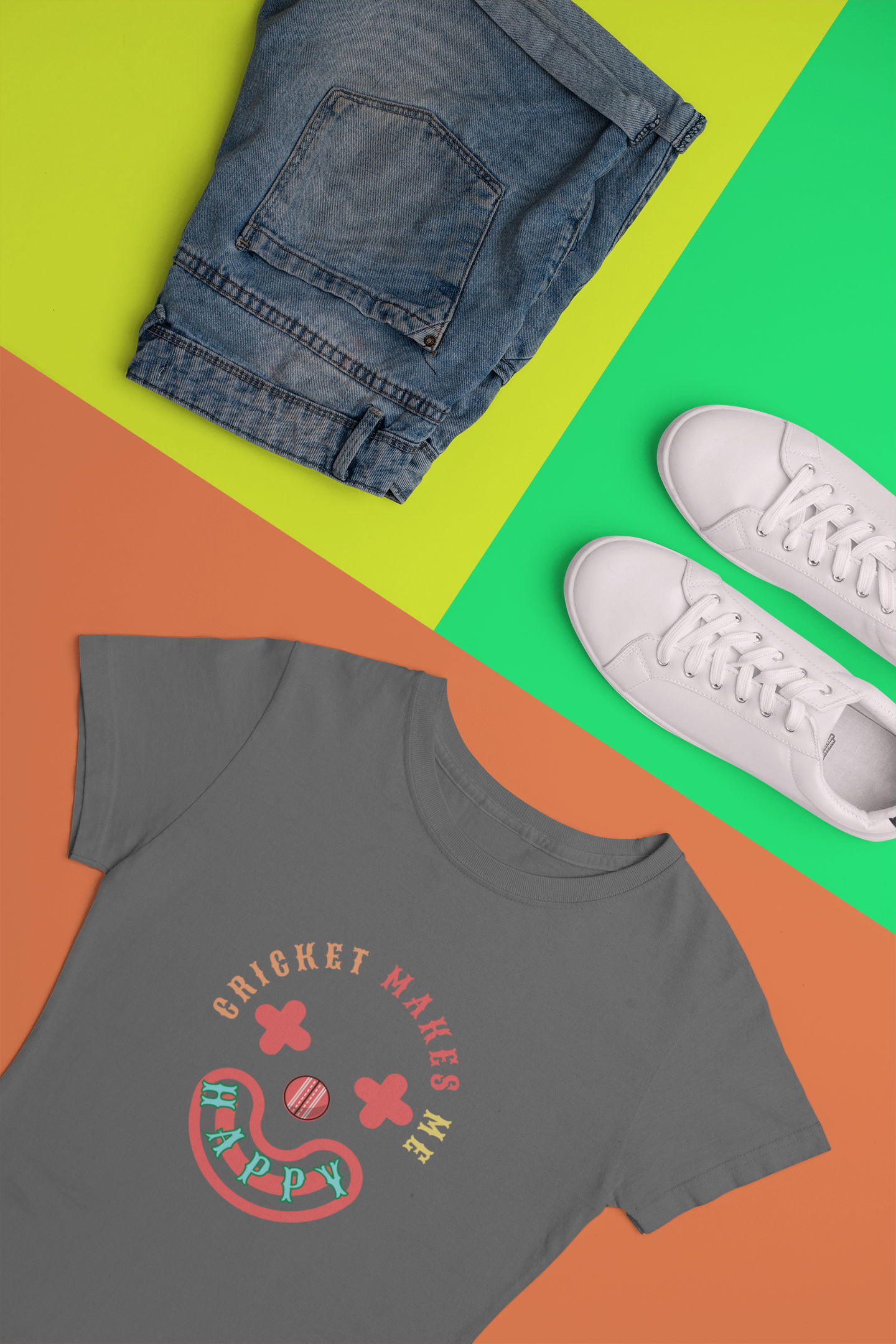 Cricket Makes Me Happy Women's T-Shirt