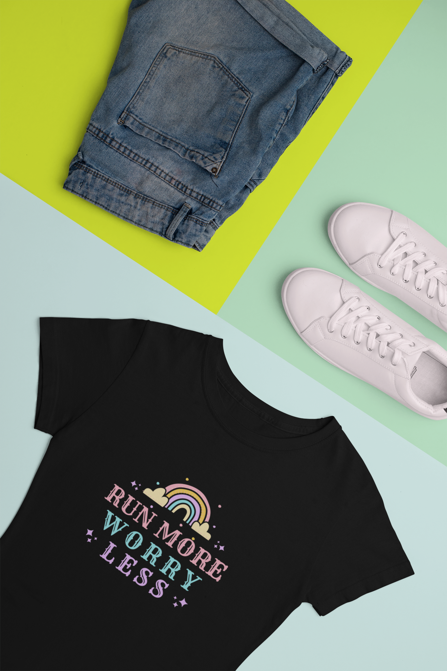 Run More Worry Less Women's Running T-Shirt