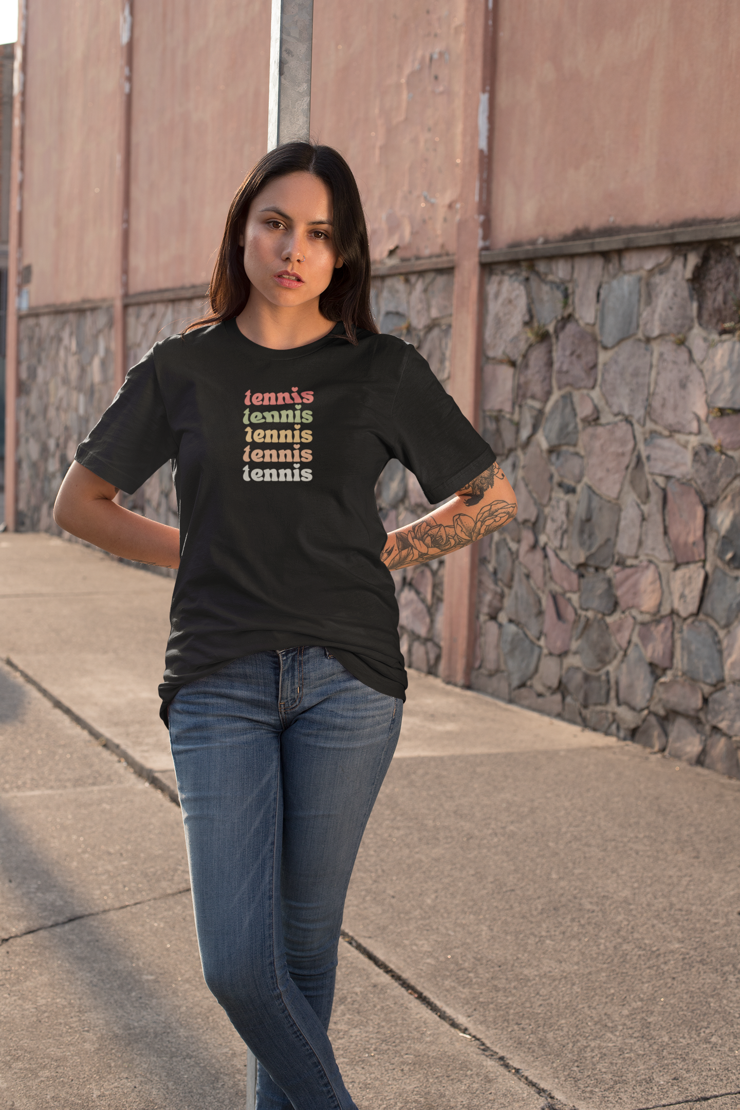 Retro Style Tennis T-Shirt