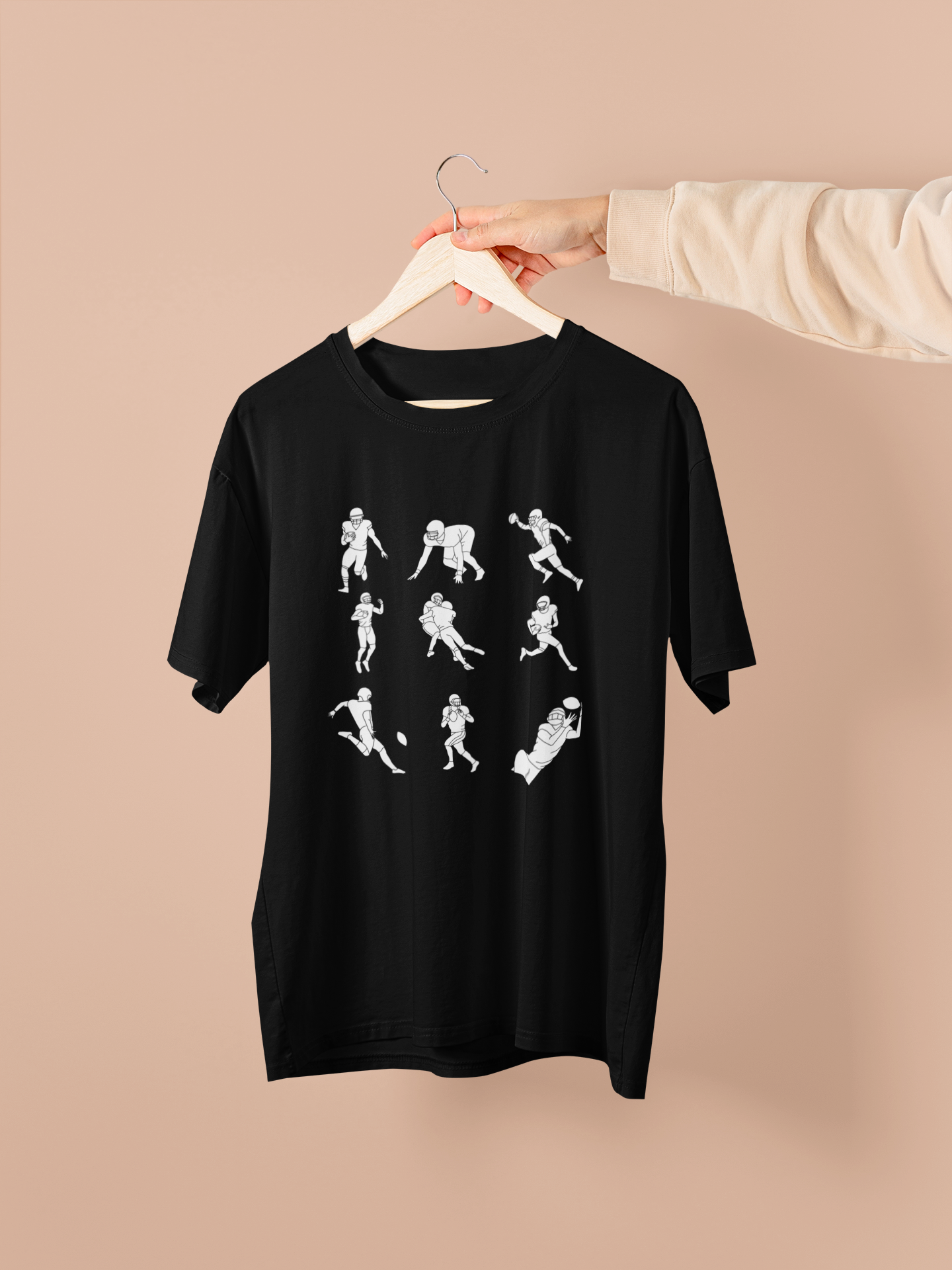 Multiple American Football Player T-Shirt