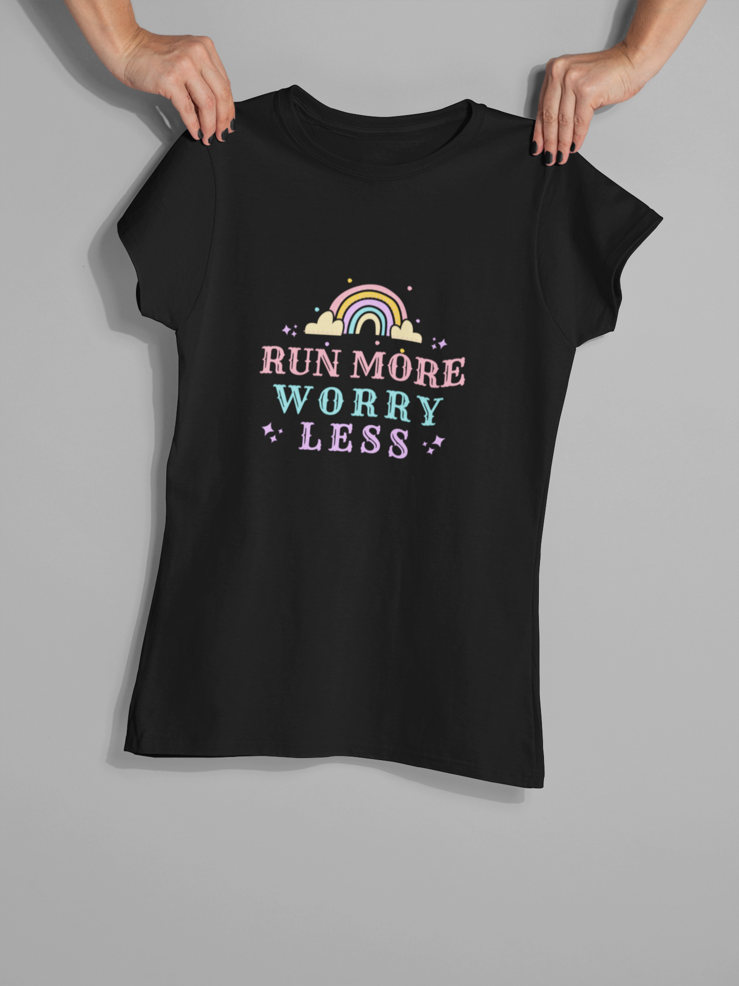 Run More Worry Less Women's Running T-Shirt