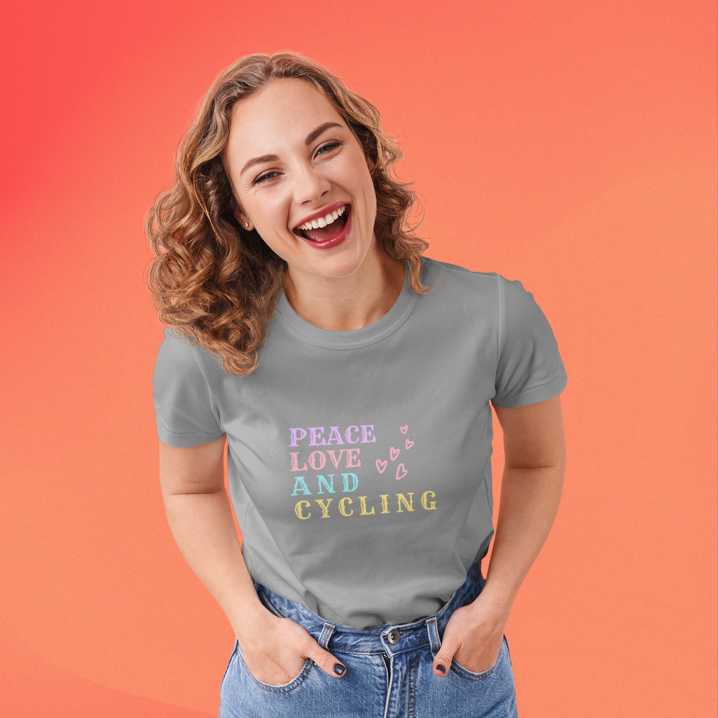 Peace Love and Cycling Women's T-Shirt