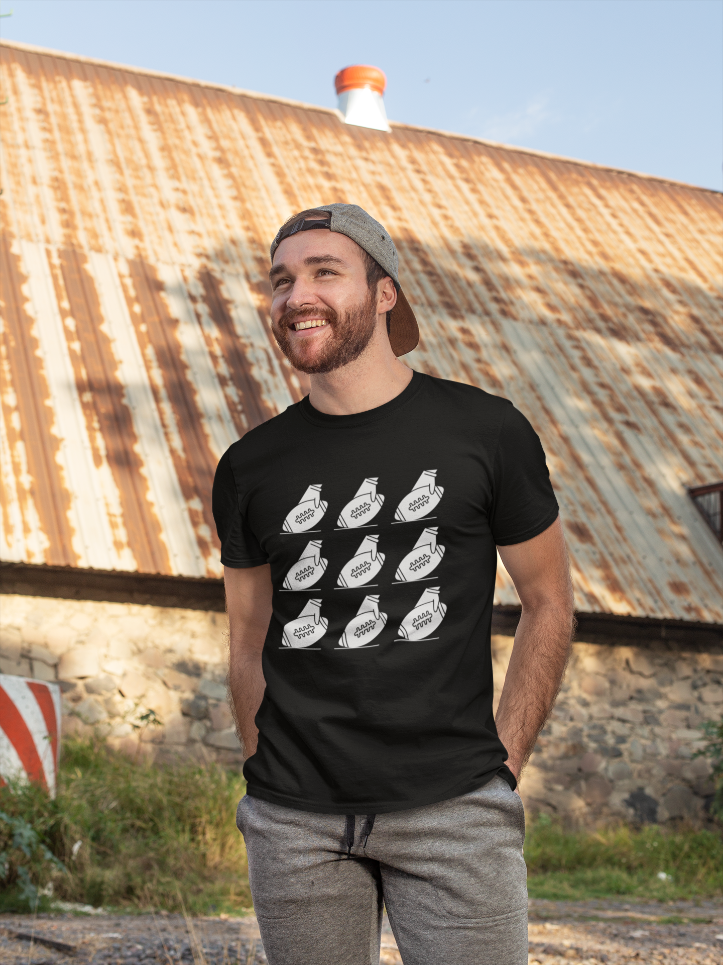 Multiple American Football T-Shirt