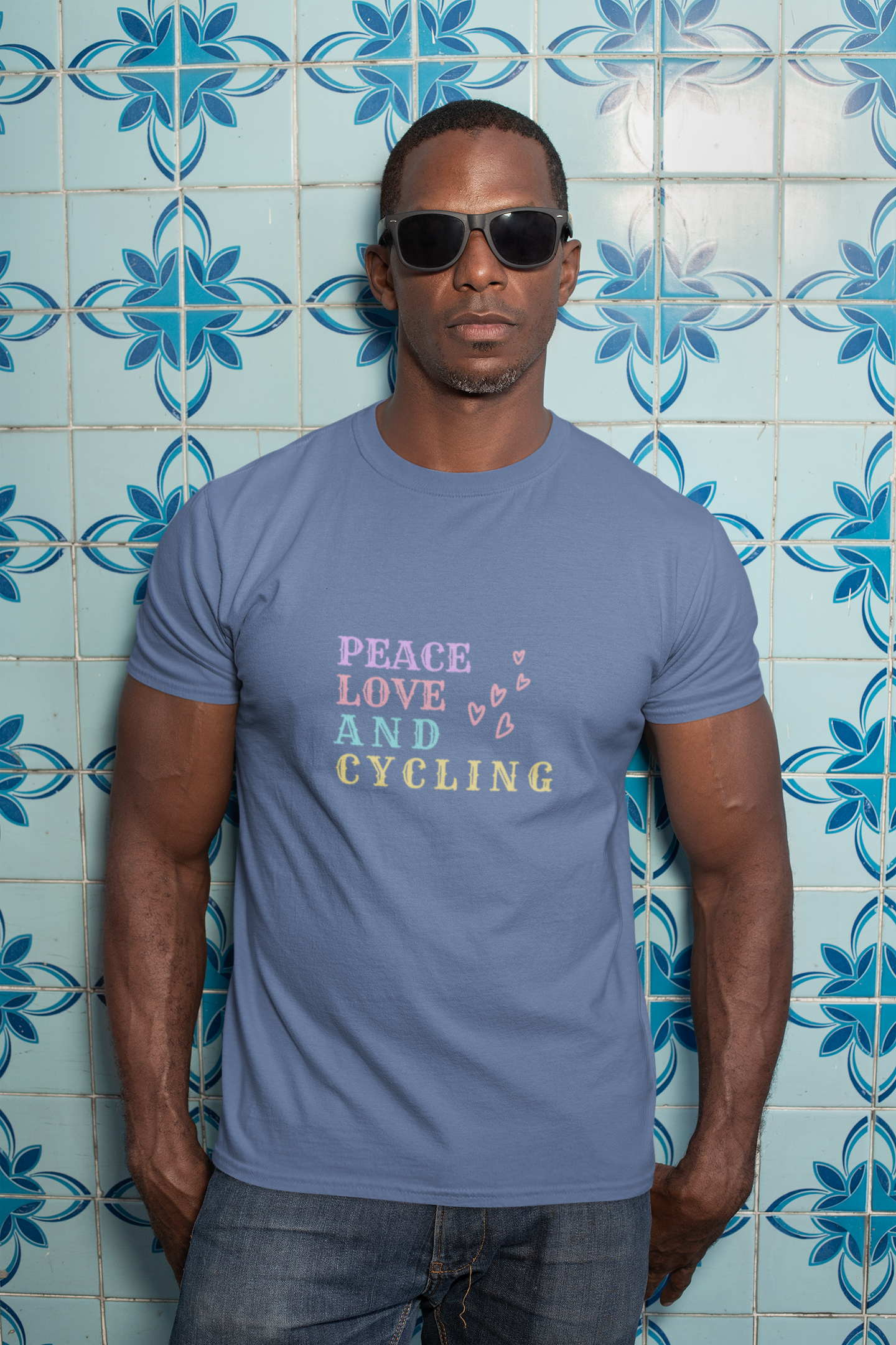 Peace Love and Cycling Men's T-Shirt