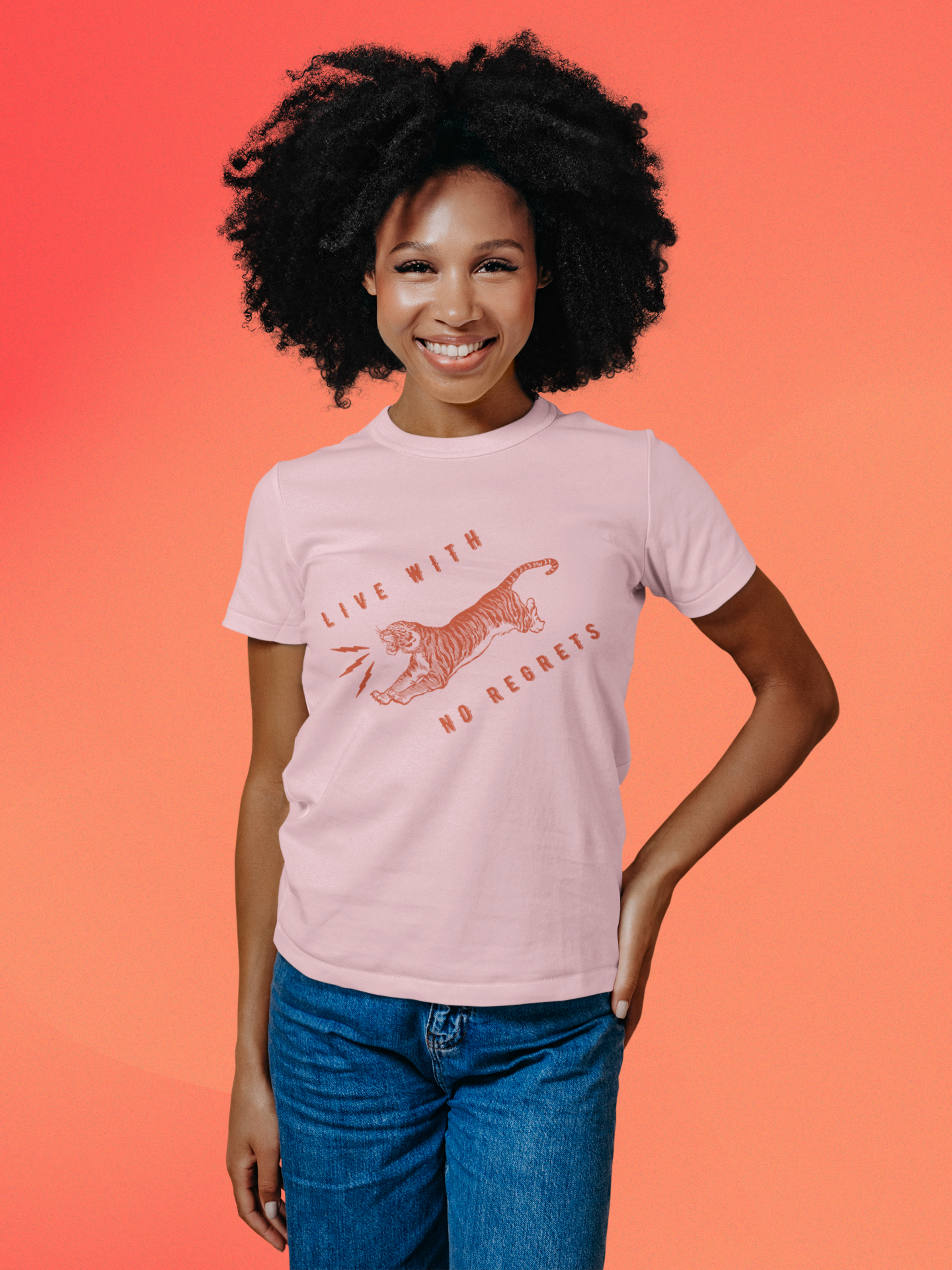 Live with no regrets womens tshirt