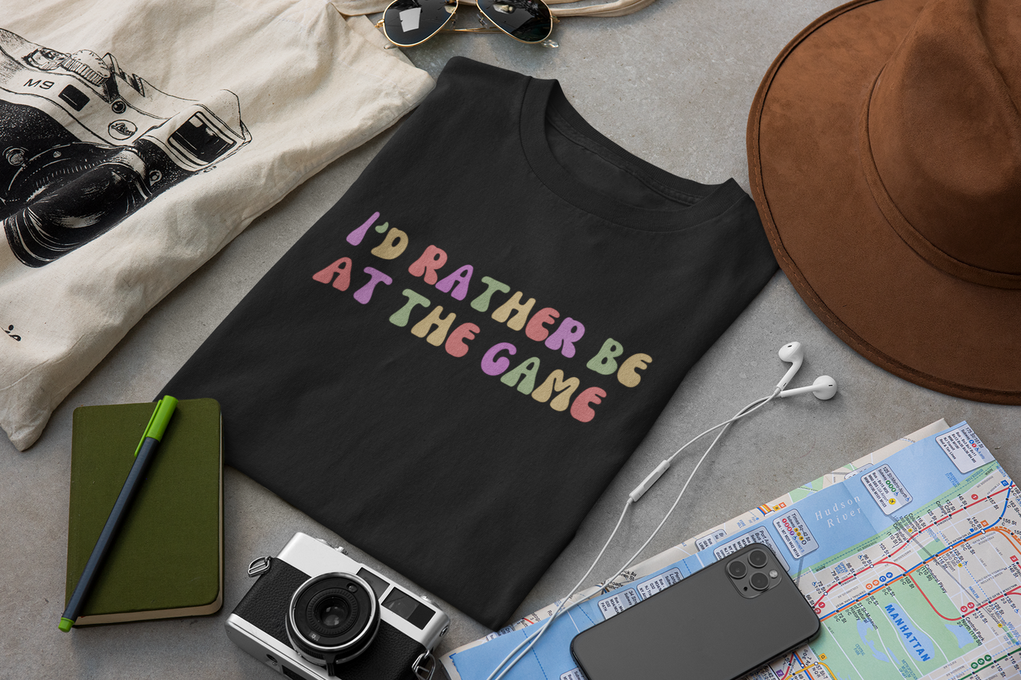 I'd Rather Be At The Game Women's Retro T-Shirt