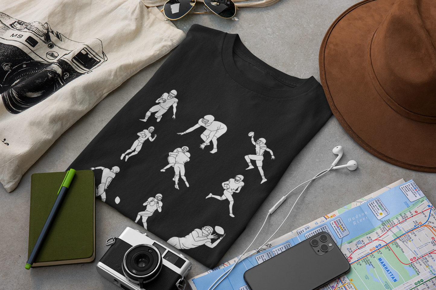 Multiple American Football Player T-Shirt