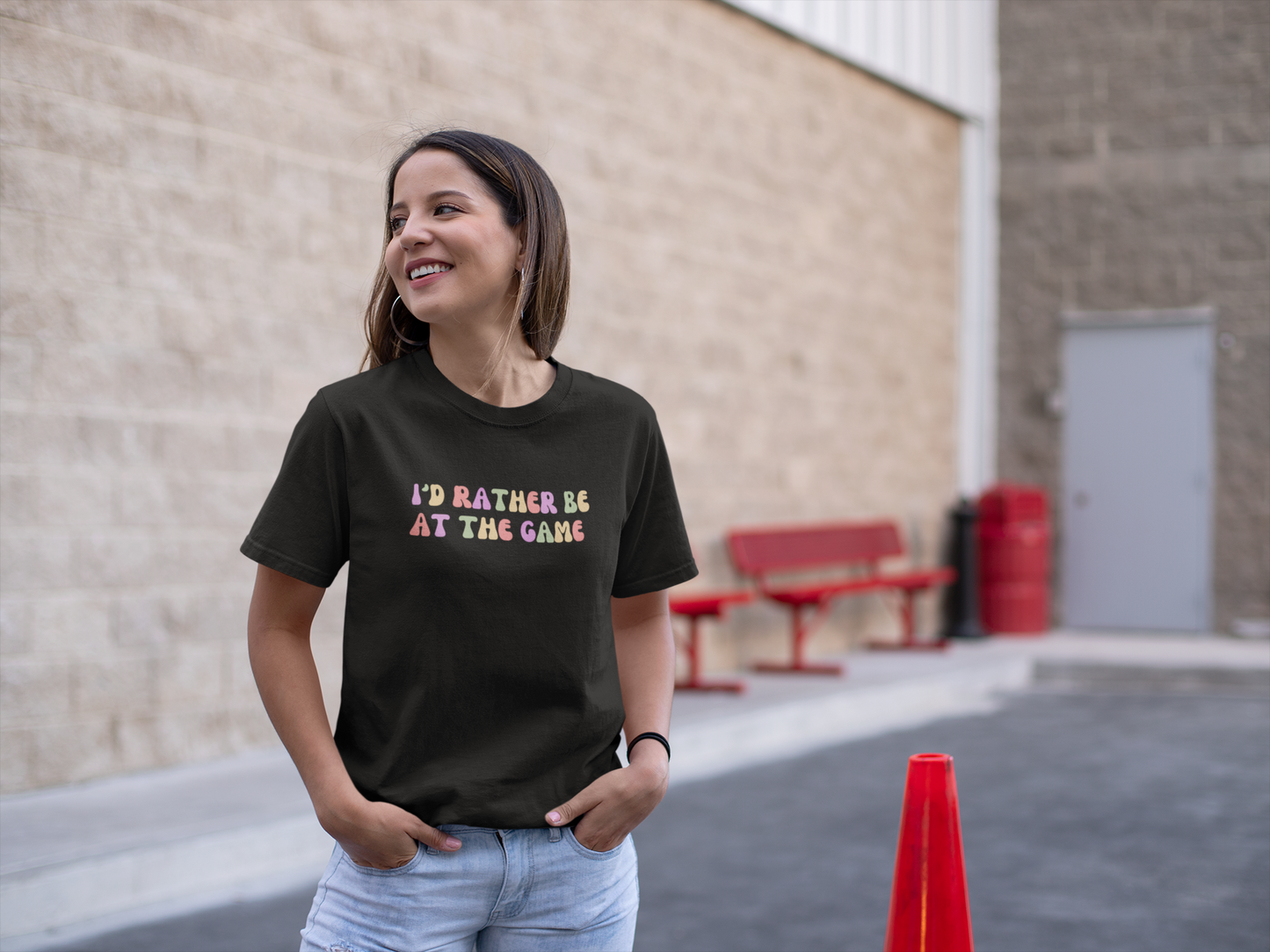 I'd Rather Be At The Game Women's Retro T-Shirt