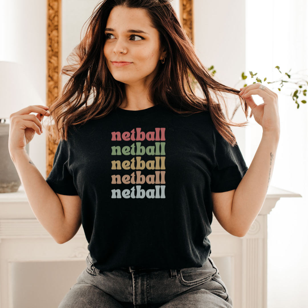 Retro Style Netball T-Shirt