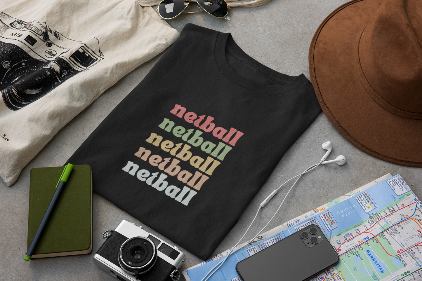 Retro Style Netball T-Shirt