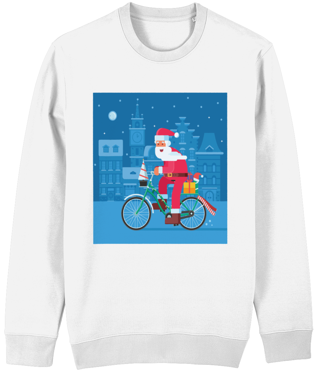 Santa on a Bike Sweatshirt - Unisex