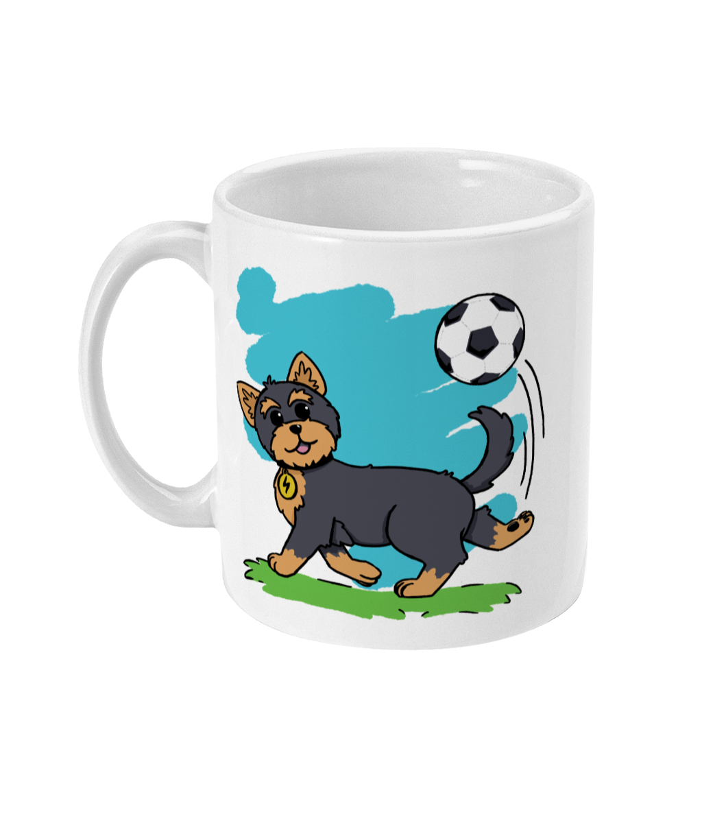 Yorkie Football Mug