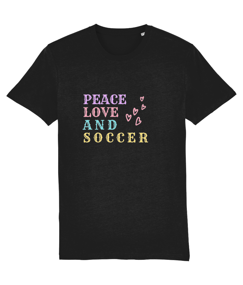Peace Love and Soccer T-Shirt