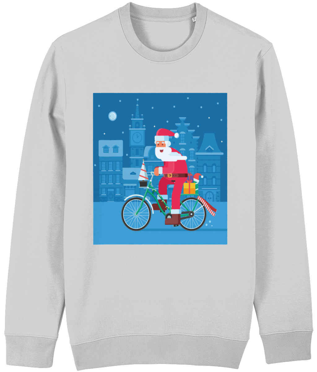 Santa on a Bike Sweatshirt - Unisex