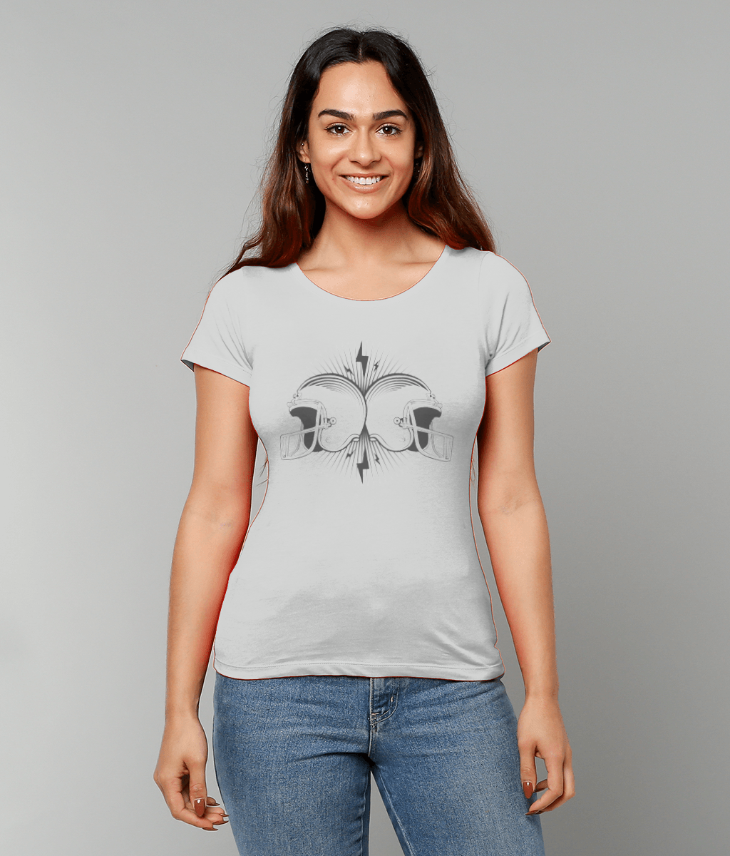 AMERICAN FOOTBALL HELMETS WOMENS T-SHIRT