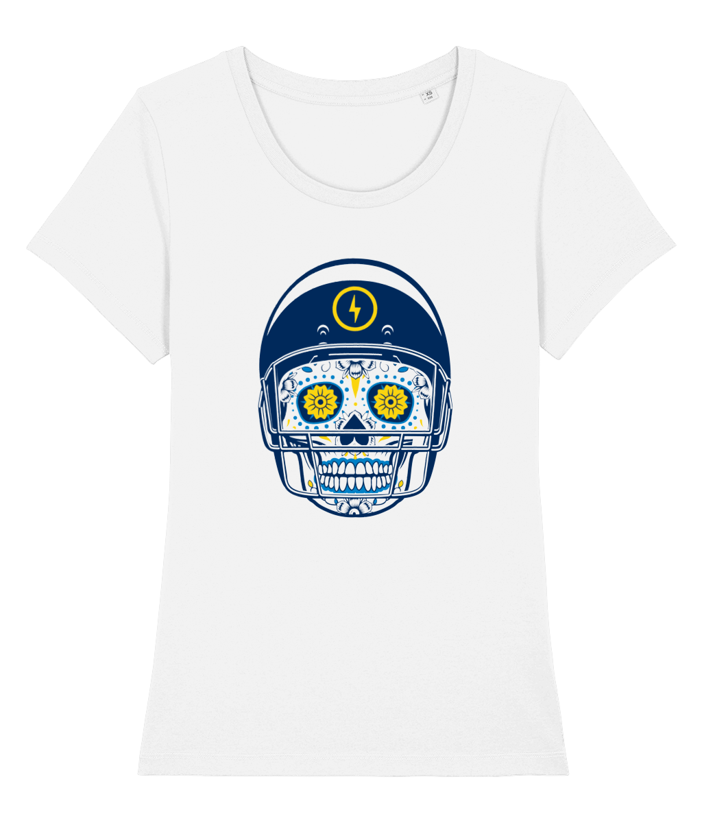 American Football Sugar Skull Womens T-Shirt