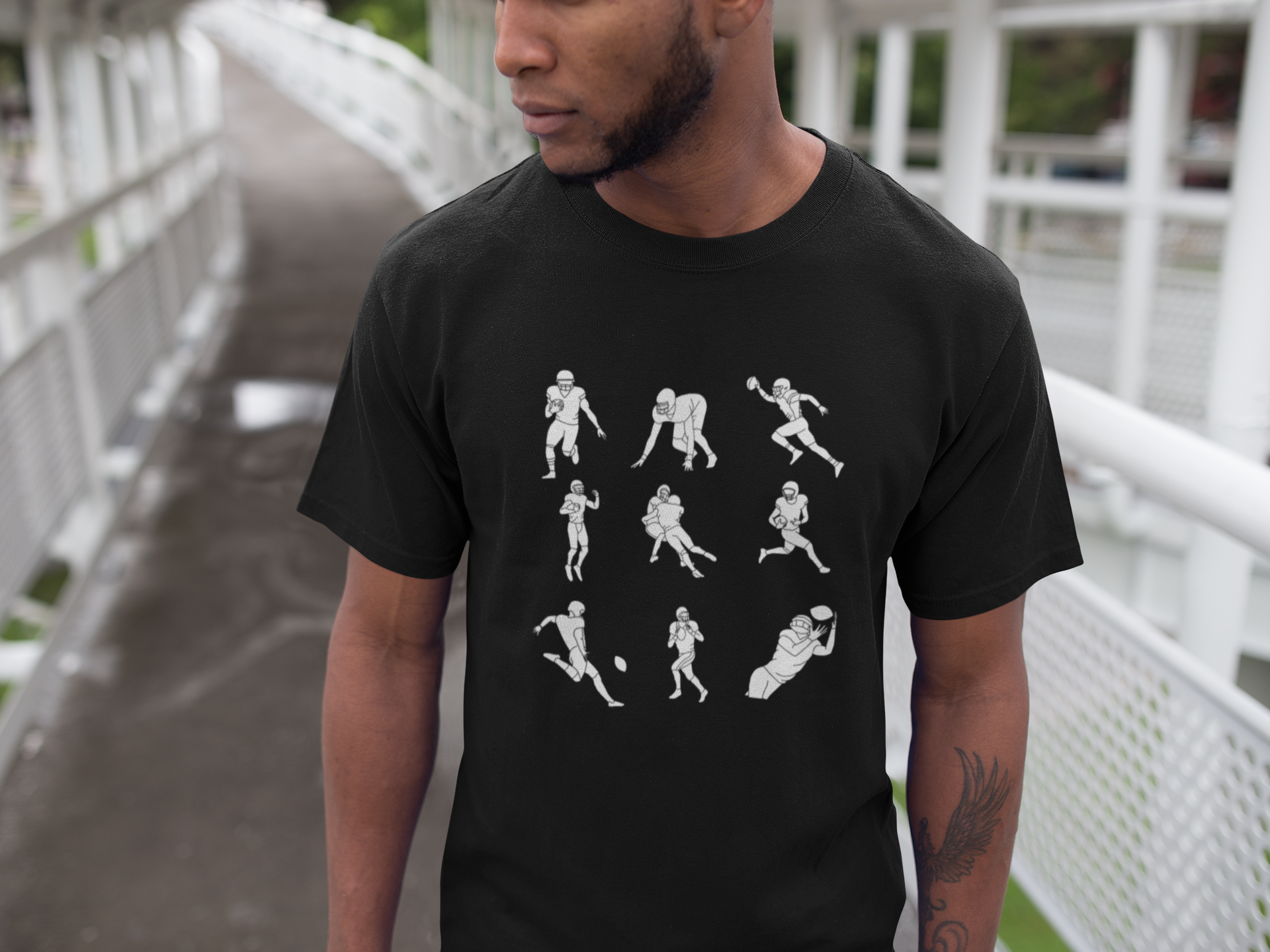 Multiple American Football Player T-Shirt