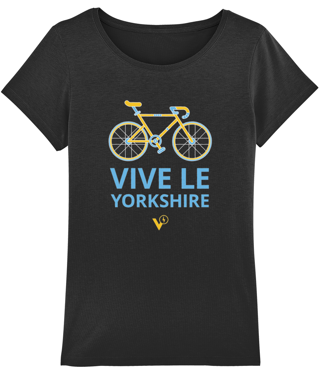 VIVE LE YORKSHIRE WOMEN'S BLACK T-SHIRT
