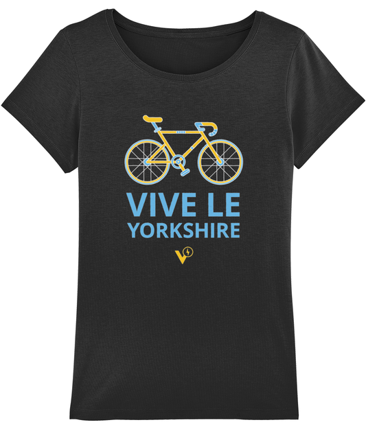 VIVE LE YORKSHIRE WOMEN'S BLACK T-SHIRT