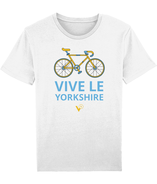 VIVE LE YORKSHIRE MENS WHITE CYCLING T-SHIRT