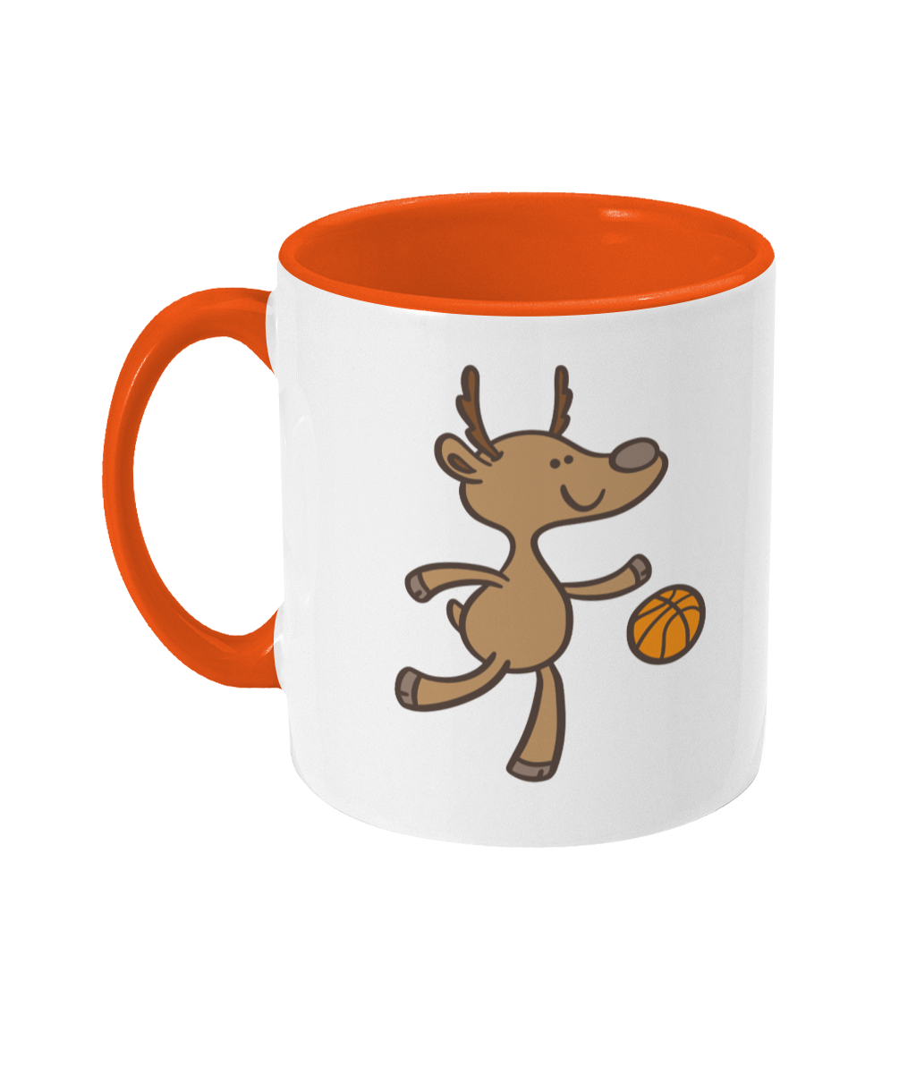 Reindeer Basketball Mug