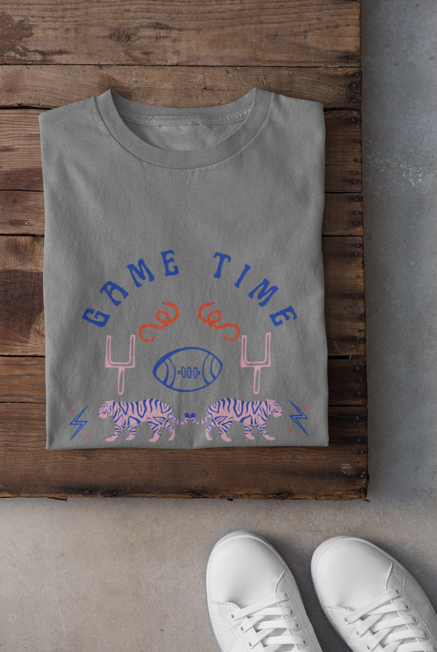 Game Time Tiger American Football Mens T-Shirt